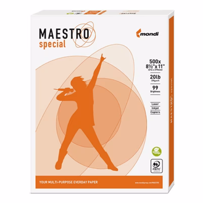 Papel Bond Maestro Special 75 gr/m² - Resma de 5000 Hojas Tamaño Oficio Blanco